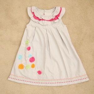 Girl's Gray Sleeveless Dress 4/5 Deux par Deux